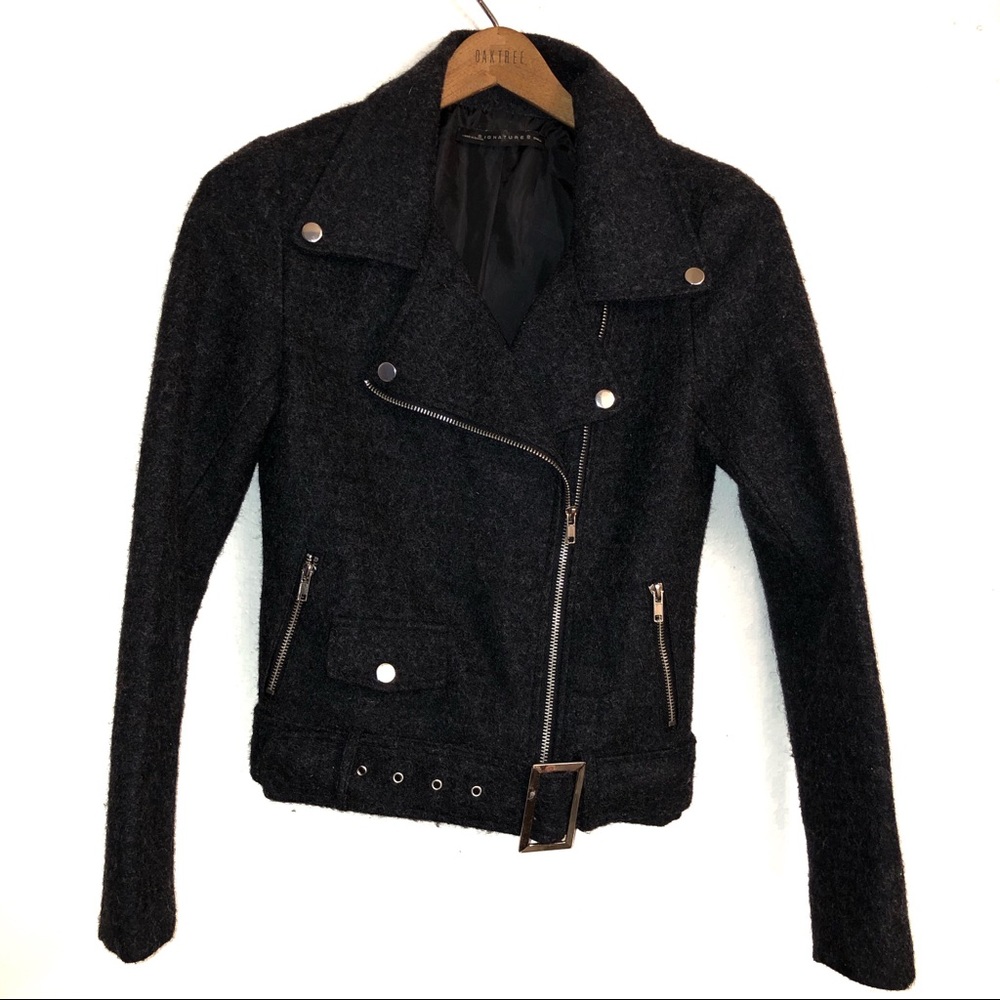 Signature 8 Wool Motto Jacket Charcoal Gray Size S